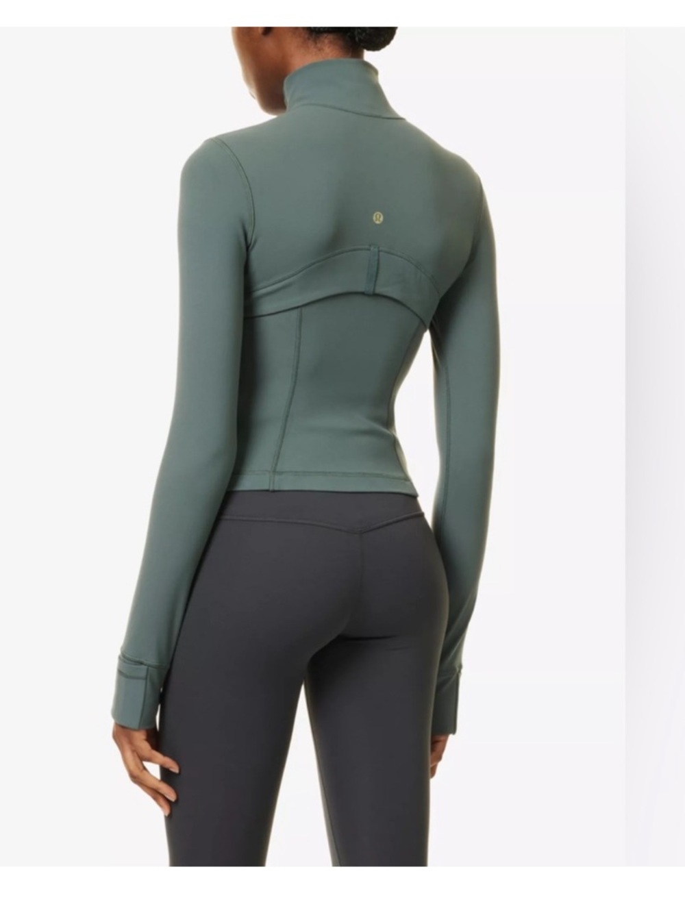 Lululemon Define Cropped Jacket *Nulu Dark Forest / Gold Size 8 NWOT - Picture 5 of 14